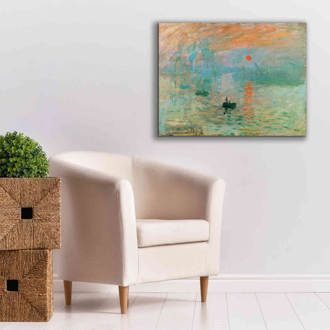 Image of 'Impression, Sunrise' by Claude Monet, Canvas Wall Art,34 x 26