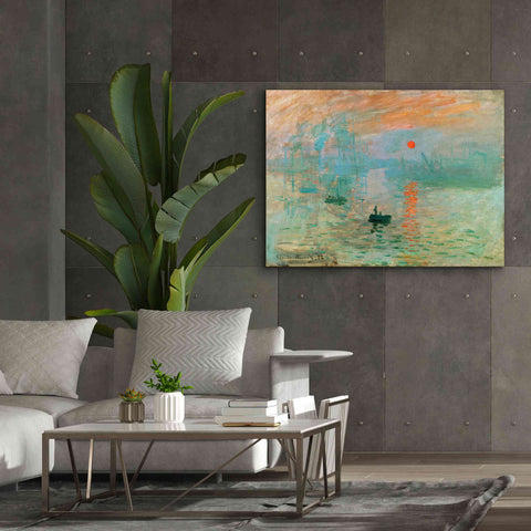 Image of 'Impression, Sunrise' by Claude Monet, Canvas Wall Art,54 x 40