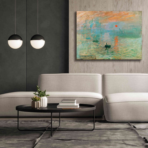 Image of 'Impression, Sunrise' by Claude Monet, Canvas Wall Art,54 x 40