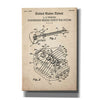 'Suspension Bridge Pickup for Guitar Blueprint Patent Parchment,' Canvas Wall Art