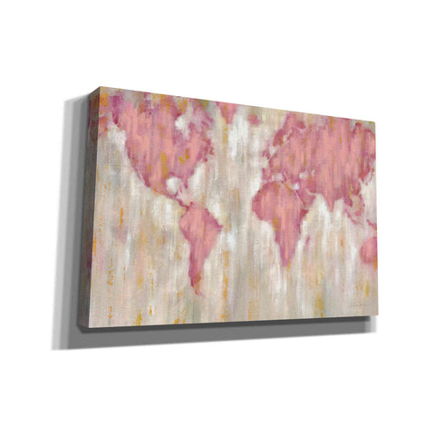Image of 'Blush World Map' by Silvia Vassileva, Canvas Wall Art