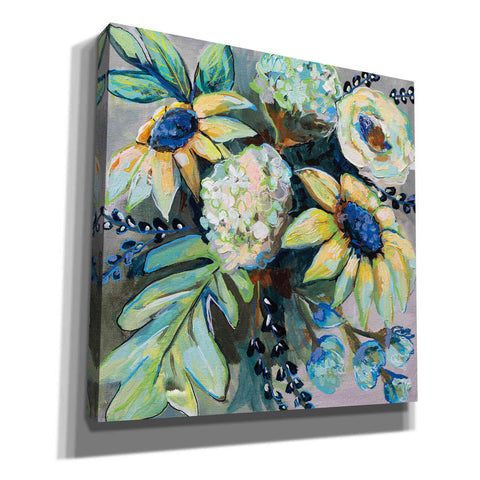 Image of 'Sage and Sunflowers II' by Jeanette Vertentes, Canvas Wall Art