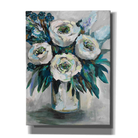 Image of 'White Roses Bouquet' by Jeanette Vertentes, Canvas Wall Art