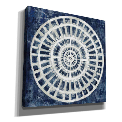 Image of 'Blue Textured Medallion' by Silvia Vassileva, Canvas Wall Art