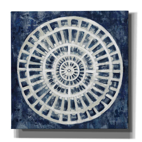 Image of 'Blue Textured Medallion' by Silvia Vassileva, Canvas Wall Art