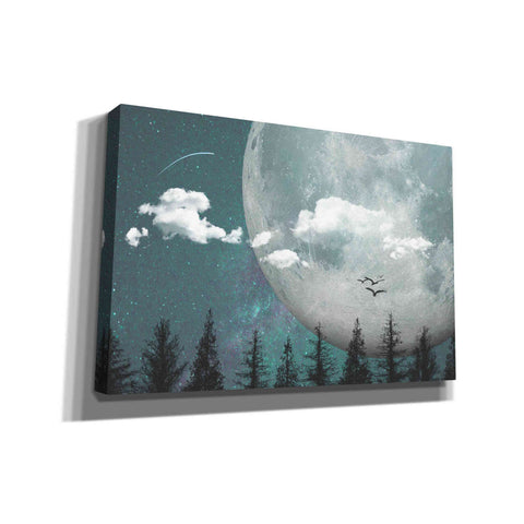 Image of "Big Moon Over Forest 3" by Hal Halli, Canvas Wall Art