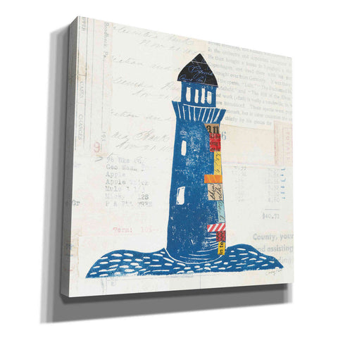 Image of 'Nautical Collage II on Newsprint' by Courtney Prahl, Canvas Wall Art
