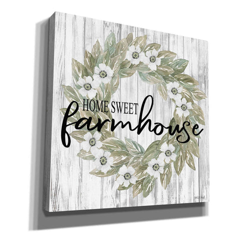 Image of 'Home Sweet Farmhouse Wreath' by Cindy Jacobs, Canvas Wall Art