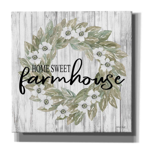 Image of 'Home Sweet Farmhouse Wreath' by Cindy Jacobs, Canvas Wall Art