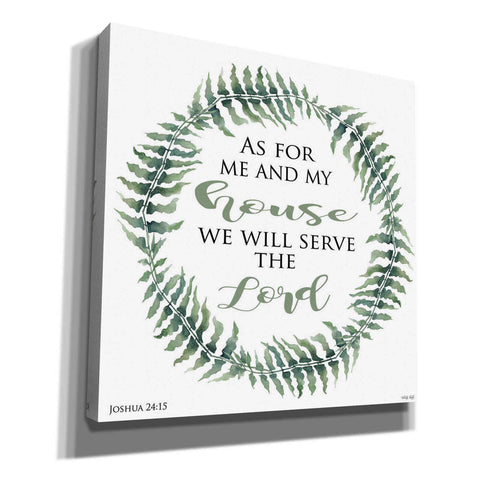 Image of 'As For Me and My House Wreath' by Cindy Jacobs, Canvas Wall Art