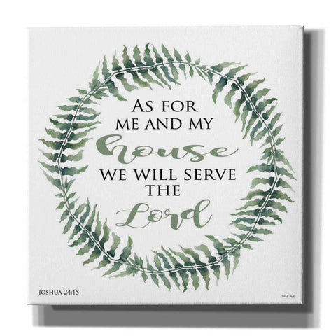 Image of 'As For Me and My House Wreath' by Cindy Jacobs, Canvas Wall Art