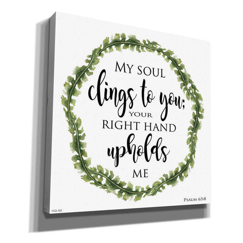 Image of 'My Soul Clings to You Wreath' by Cindy Jacobs, Canvas Wall Art