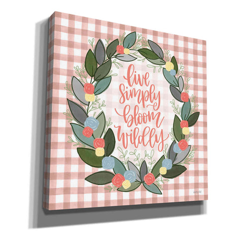 Image of 'Live Simply Bloom Wildly' by Imperfect Dust, Canvas Wall Art