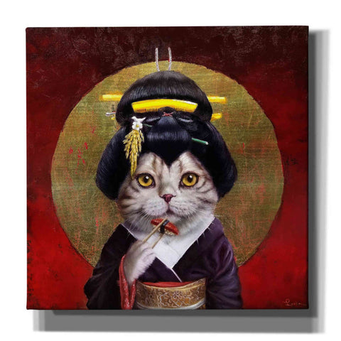 Image of 'Kyoto Kitty' by Lucia Heffernan, Canvas Wall Art