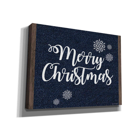 Image of 'Merry Christmas Snowflakes' by Bluebird Barn, Canvas Wall Art