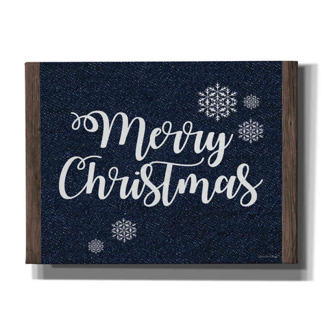 Image of 'Merry Christmas Snowflakes' by Bluebird Barn, Canvas Wall Art