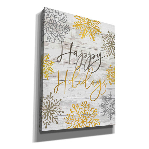 Image of 'Happy Holidays Snowflakes' by Cindy Jacobs, Canvas Wall Art