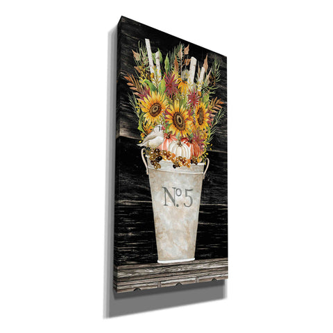 Image of 'No. 5 Fall Flowers and Birch 1' by Cindy Jacobs, Canvas Wall Art