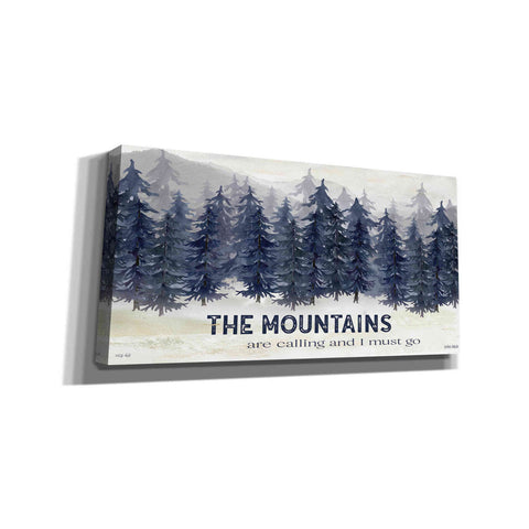 Image of 'Navy Trees The Mountains' by Cindy Jacobs, Canvas Wall Art