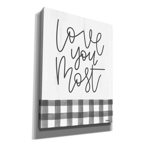 Image of 'Love You Most' by Imperfect Dust, Canvas Wall Art