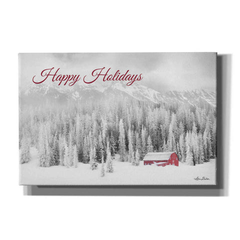 Image of 'Rocky Mountains Snow Storm with Barn' by Lori Deiter, Canvas Wall Art