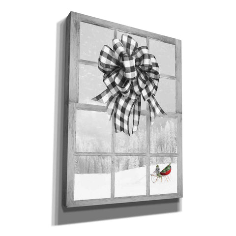 Image of 'Christmas Sleigh with Bow' by Lori Deiter, Canvas Wall Art