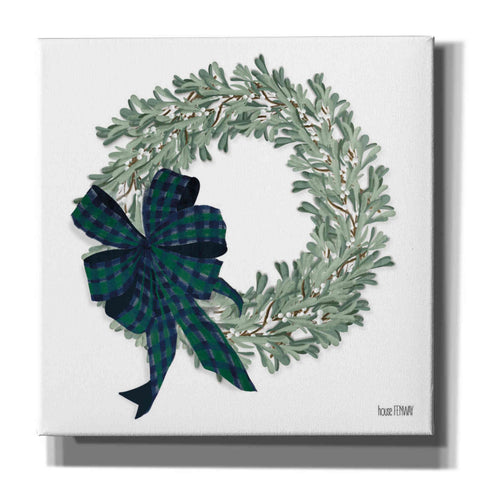 Image of 'Mistletoe Wreath' by House Fenway, Canvas Wall Art