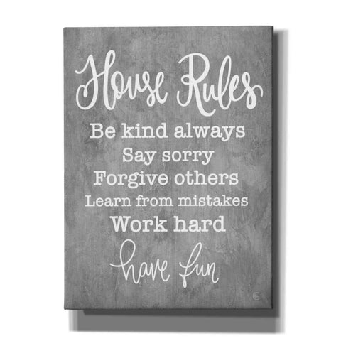 Image of 'House Rules' by Fearfully Made Creations, Canvas Wall Art