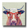 'Bespectacled Bovine I' by Victoria Borges, Canvas Wall Art