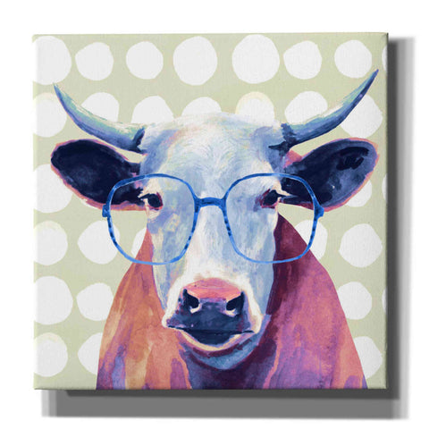 Image of 'Bespectacled Bovine II' by Victoria Borges, Canvas Wall Art