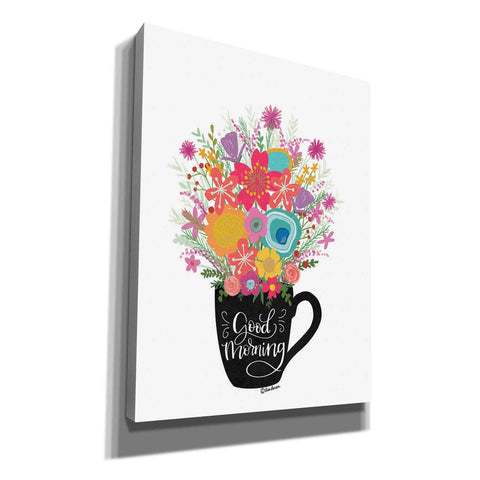 Image of 'Good Morning Coffee Floral' by Lisa Larson, Canvas Wall Art