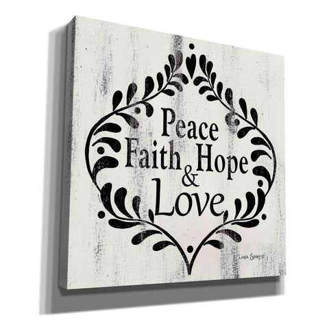 Image of 'Peace Faith Hope & Love' by Linda Spivey, Canvas Wall Art