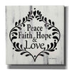 'Peace Faith Hope & Love' by Linda Spivey, Canvas Wall Art
