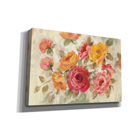Image of "Brushy Roses" by Silvia Vassileva, Canvas Wall Art,Size A Landscape