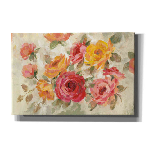 Image of "Brushy Roses" by Silvia Vassileva, Canvas Wall Art,Size A Landscape