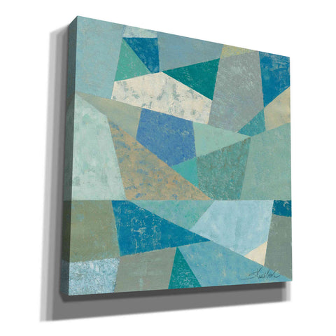 Image of 'Teal Geo Metric' by Silvia Vassileva, Canvas Wall Art,Size 1 Square