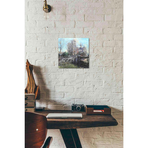 Image of 'Notre Dame on the Seine' by Mark Lague, Canvas Wall Art,12 x 12