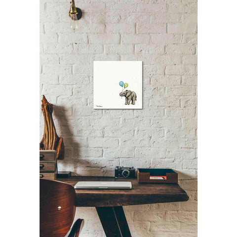 Image of 'Nursery Elephant' by Britt Hallowell, Canvas Wall Art,12 x 12