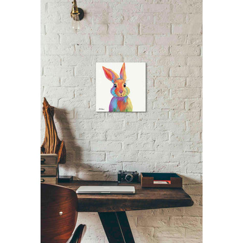 Image of 'Cheery Bunny' by Britt Hallowell, Canvas Wall Art,12 x 12