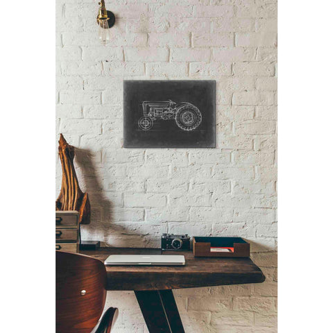 Image of 'Tractor Blueprint I' by Ethan Harper Canvas Wall Art,16 x 12
