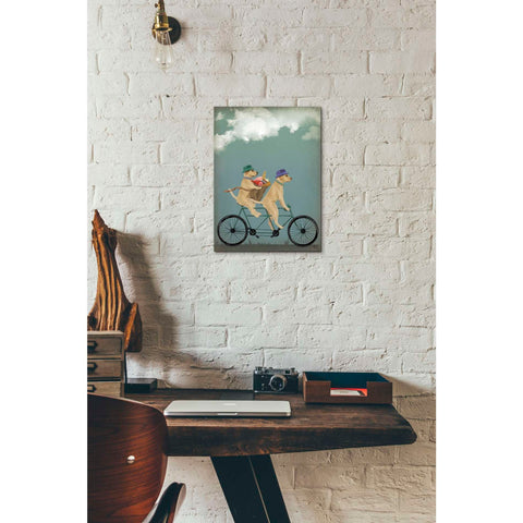 Image of 'Yellow Labrador Tandem,' by Fab Funky, Giclee Canvas Wall Art