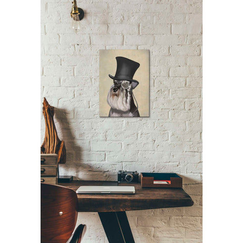 Image of 'Schnauzer, Formal Hound and Hat' by Fab Funky, Giclee Canvas Wall Art