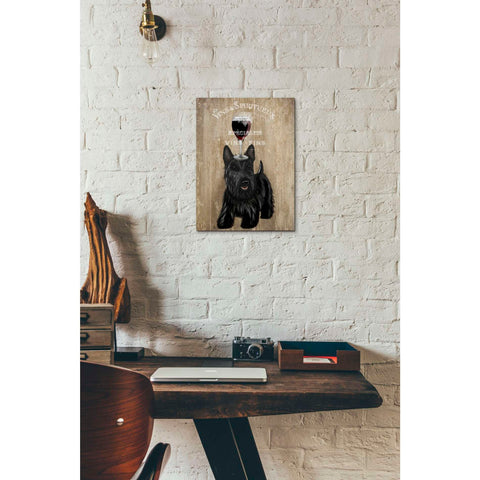 Image of 'Dog Au Vin, Scottish Terrier' by Fab Funky, Giclee Canvas Wall Art