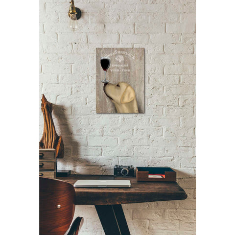 Image of 'Dog Au Vin Yellow Labrador' by Fab Funky, Giclee Canvas Wall Art