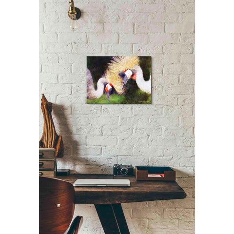 Image of 'Two Cranes' by Bluebird Barn, Canvas Wall Art,16 x 12