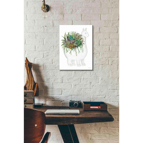 Image of 'Proud Llama Pot I' by Cindy Jacobs, Canvas Wall Art,12 x 16