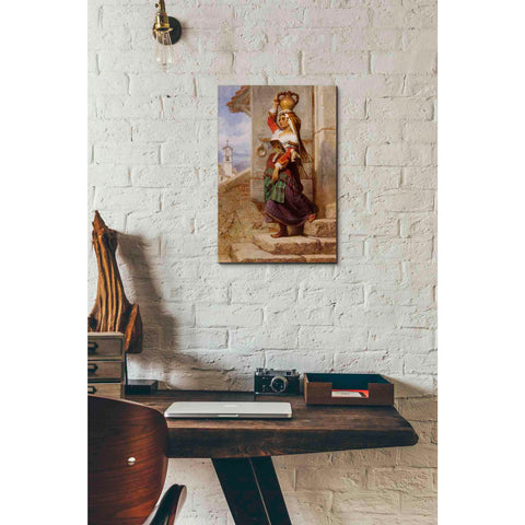 Image of 'A Roman Water Carrier' by Carl Haag, Canvas Wall Art,12 x 18