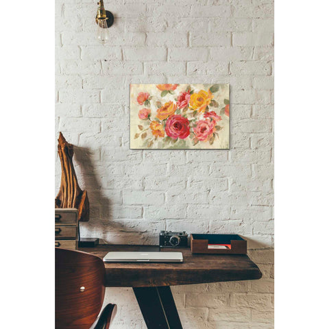Image of "Brushy Roses" by Silvia Vassileva, Canvas Wall Art,18 x 12