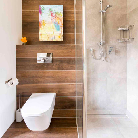 Image of 'Bright Summer Palms' by Bluebird Barn, Canvas Wall Art,12 x 18