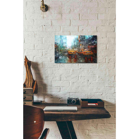 Image of 'Times Square Reflections' by Mark Lague, Canvas Wall Art,18 x 12